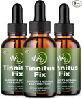 (3 Pack) Tinnitus Fix Drops Official TinnitusFix Hearing Support Drops with All Natural Ingredients Advanced Ear &amp Hearing Wellness Support with Premium Vitamins for Women &amp Men (90 Servings