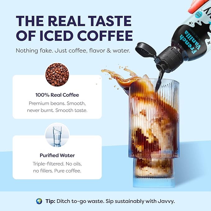 Coffee Concentrate - Cold Brew Coffee Perfect for Hot or Iced Instant Coffees Hot Drinks Cold Brew Concentrate 3 Pack - French Vanilla