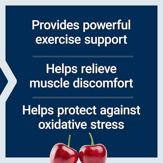 Life Extension Tart Cherry with CherryPURE® anthocyanins oxidative Stress Muscle Recovery Exercise Support Muscle Comfort Vegetarian Gluten-Free Non-GMO 60 Capsules