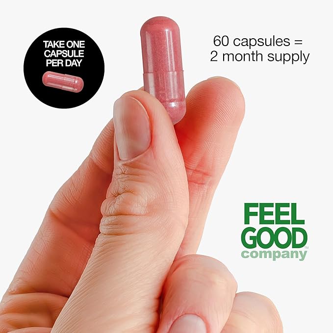 FeelGood Superfoods 1000mg Immune Support Capsules Made with 25 Organic Fruits and Vegetables Strong Immunity Boosters with Vitamins A C D3 and Zinc 60 Count