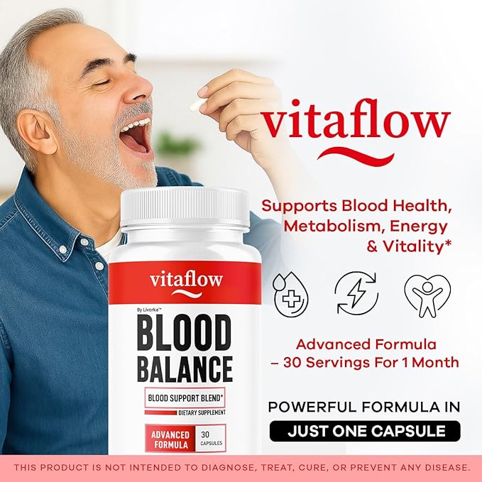 (2 Pack) VitaFlow Capsules - Official VitaFlow Balance Supplement Support Capsule Vitaflow All Natural Premium Advanced Formula Vita Flow Pills Balance Support 60 Capsules for 2 Months