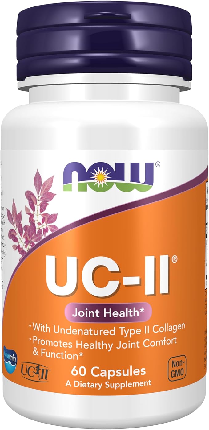 NOW Foods Supplements UC-II Type II Collagen with Undenatured Type II Collagen 60 Veg Capsules
