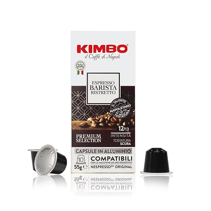 Kimbo Espresso Barista Ristretto | Aluminium Capsules compatible with Nespresso Original line | | Dark Roast 100 Count INTERNATIONAL VERSION