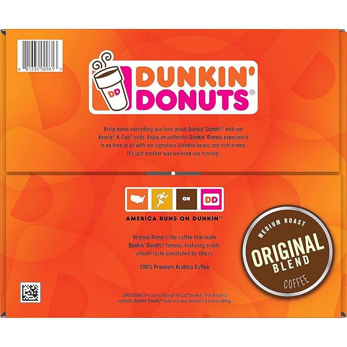Dunkin' Donuts Original Blend Coffee K-Cup Pods Box of 72 Count