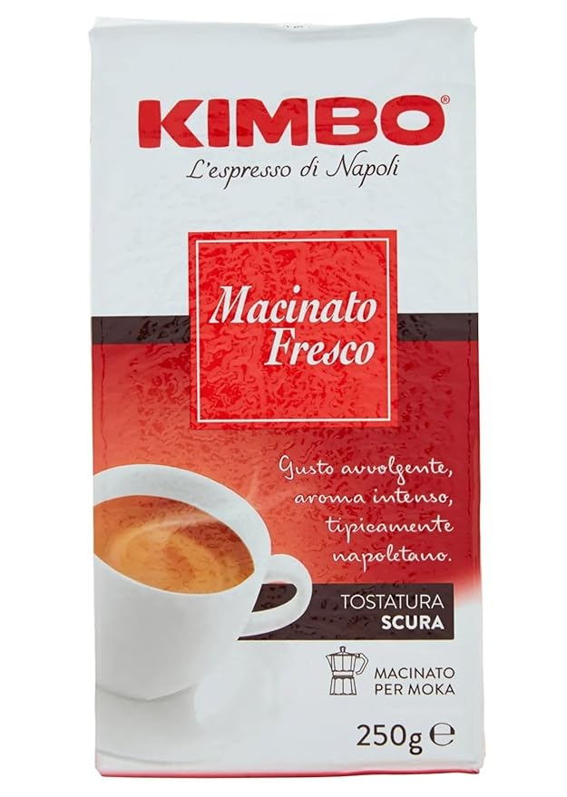 Kimbo Macinato Fresco 4 buste da 250g Imported from Italy