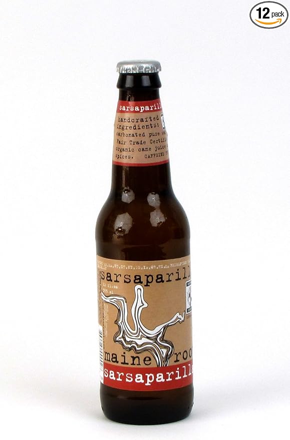 Maine Root Sarsaparilla Energy Drink (12 Bottles Maple Bacon Flavor Artisanal Botanical)