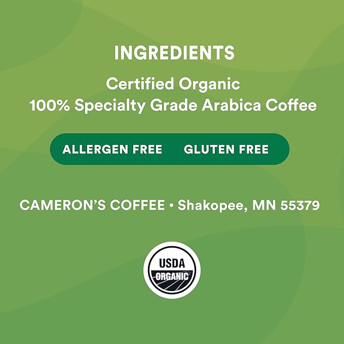Cameron's Coffee Roasted Whole Bean Coffee Organic Espresso 4 Pound