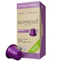 Organic USDA Bestpresso Coffee Aluminum Espresso Pods For Nespresso Original Machine 120 Pack (Naturally Intense)