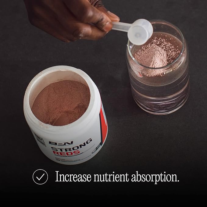 BARE PERFORMANCE NUTRITION BPN Strong Reds Superfood Powder Digestive Enzymes Antioxidants Improved Natural Energy 30 Servings Strawberry