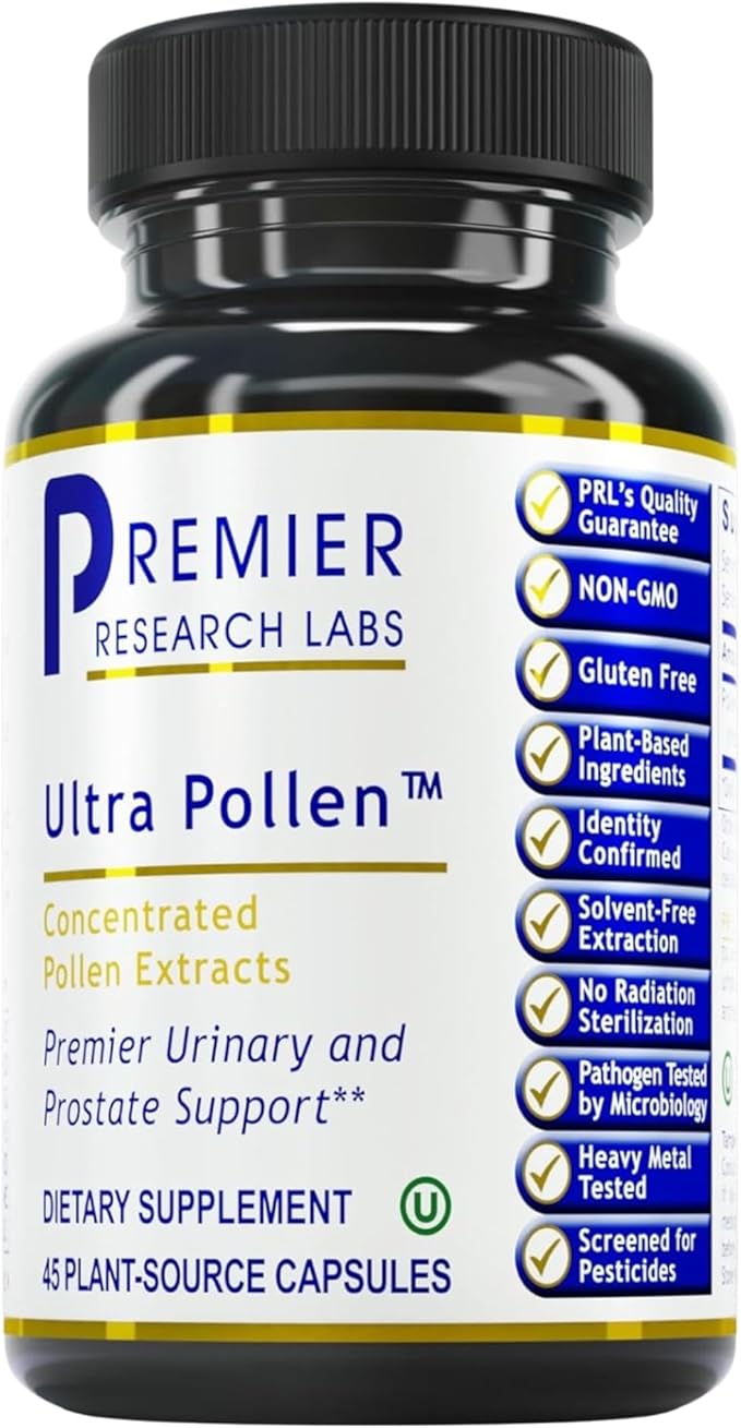 Premier Research Labs UltraPollen - Bee Pollen Supplement Rye Pollen Extract Prostate Health Bee Pollen Extract from Rye Flower with Amino Acids Supplement for Men &amp Women- 45 Vegetarian Capsu