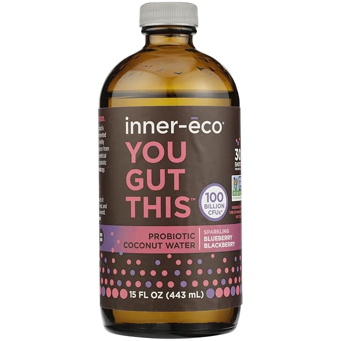 Inner-Eco Probiotic Coconut Water Probiotic Blueberry Blackberry 15 Fl Oz