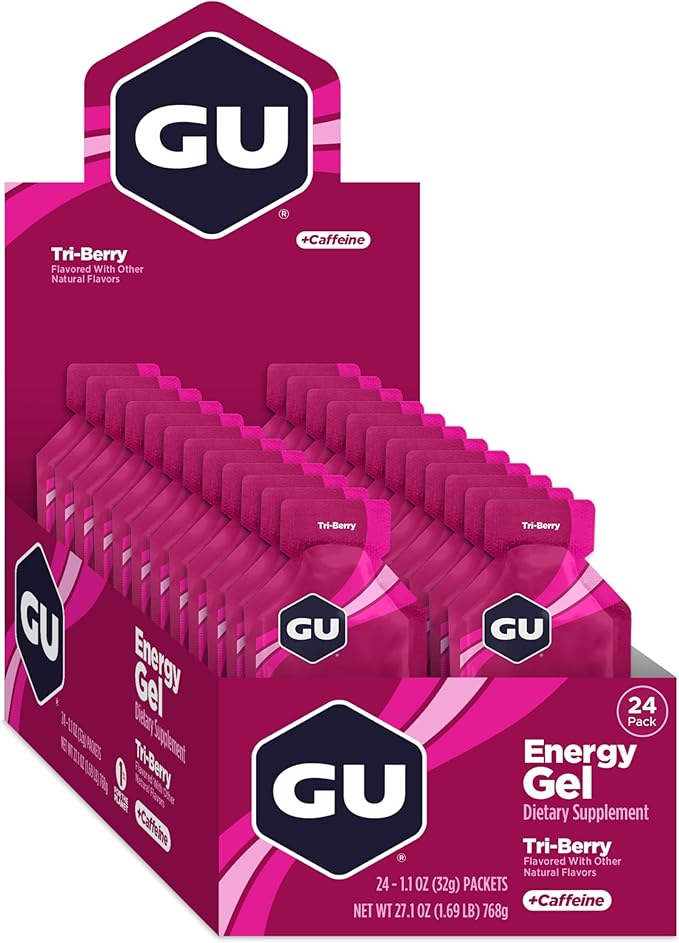 GU Energy Original Sports Nutrition Energy Gel Tri-Berry 24 Count Box