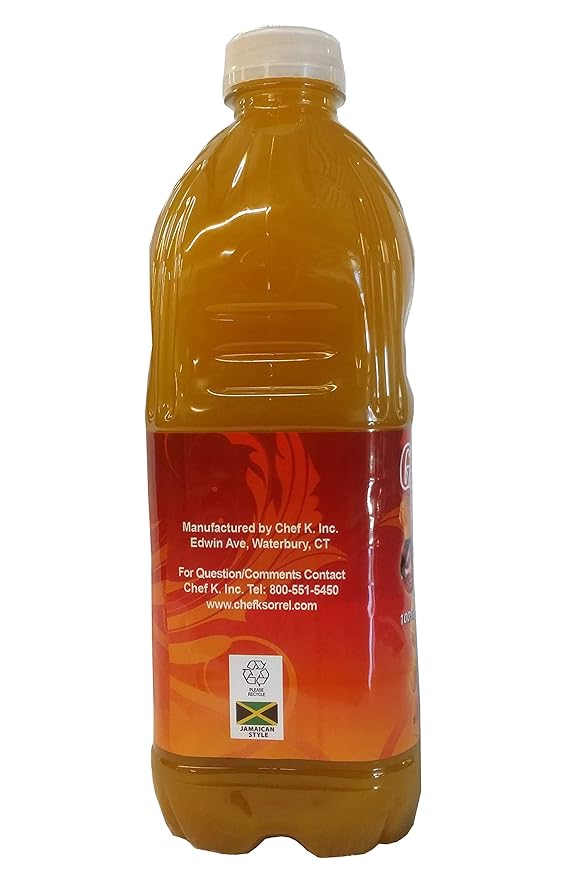 Chef K Inc. | Ginger Punch with Fresh Turmeric | ImmuneBoosting Family Size | 64 oz 4 Pack