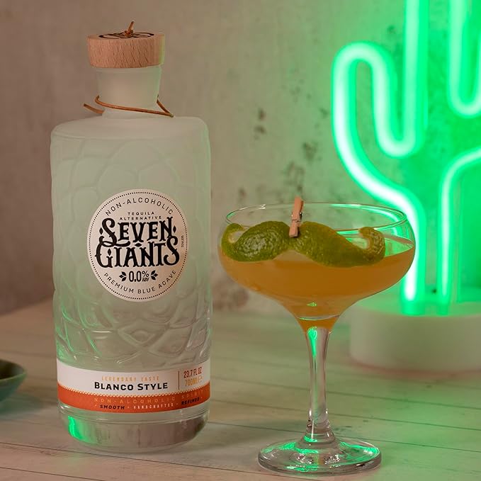 Seven Giants Reposado Style Blanco Style and Añejo Style Tequila Alternative | Non Alcoholic Tequila | Premium Non Alcoholic Spirits by Spirits of Virtue | Imported by Think Distributors (700ml)