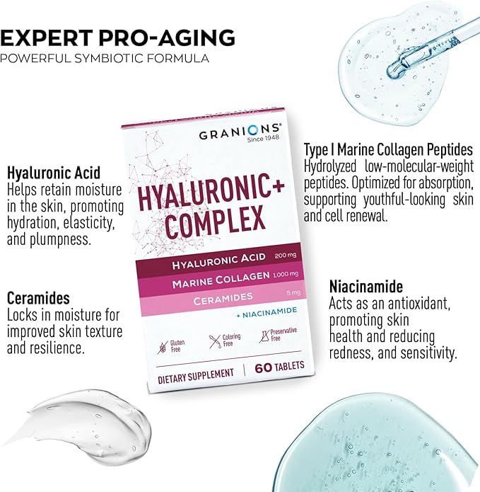 Granions Marine Collagen Pomegranate Powder and Collagen Hyaluronic Complex Beauty Bundle