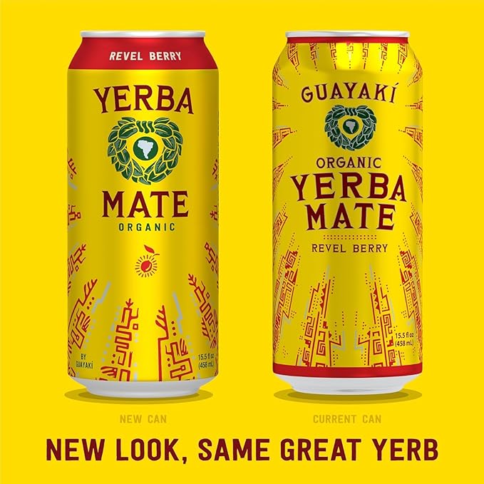 Guayaki Variety Pack - Revel Berry Orange Exuberence Bluephoria (Pack of 12) and Stinger Pink Lemonade Chews