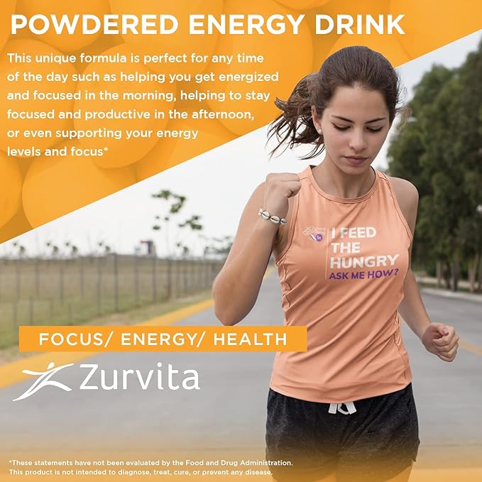 Zurvita - Zeal for Life Wellness Drink Mix - Classic Mango Flavor - Gluten-Free Vegan with Biotin Vitamins and Minerals for Health - 10 Packets