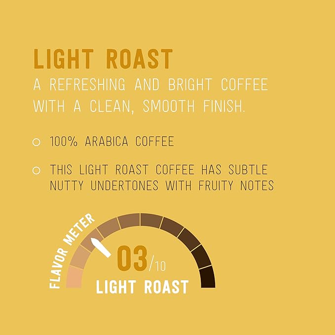 Amazon Brand - Happy Belly Light Roast Coffee Pods Compatible with Keurig 2.0 K-Cup Brewers 100 Count