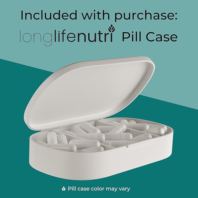 LongLifeNutri Spermidine 20mg Supports Cellular Health &amp Brain Function - 180 Count 2 Serving Size Vegan Capsules Wheat Germ Extract Naturally Support Wellness Lab Tested Crafted in USA
