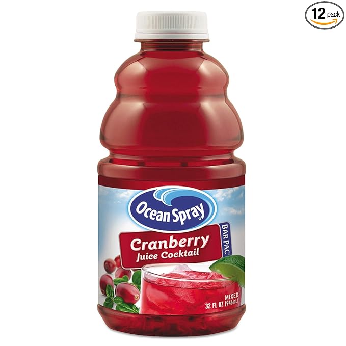 Bar Pac Cranberry Juice Cocktail Mixer 32 Fluid Ounce -- 12 per case.