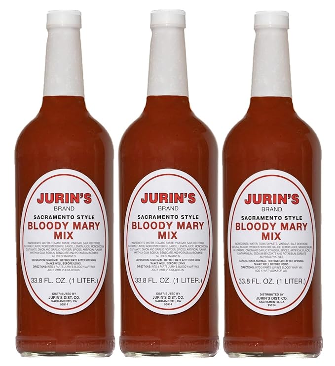 Jurin's Premium Cocktail Mixes (3 Pack Bloody Mary Mix)
