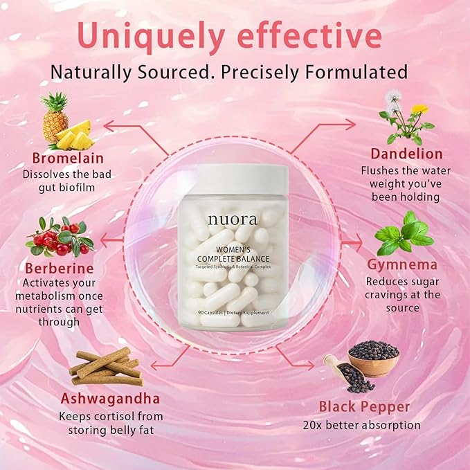 Gut Health Capsules Gut Biofilm Ritual Bromelain Supplement Vegan Non-GMO for Women 90 Capsules