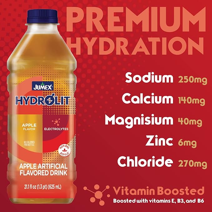 Jumex Hydrolit Apple Flavor 21.1 fl oz (12 Pack)