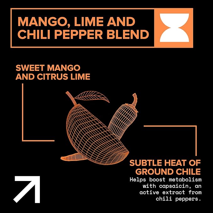 Echelon Pre-Workout Energy Drink - 12-Pack Mango Reaper - Peak Performance Sustained Energy Focus and Endurance Dietary Supplement - 300mg of Caffeine Beta-Alanine L-Theanine &amp Fiber - Vegan