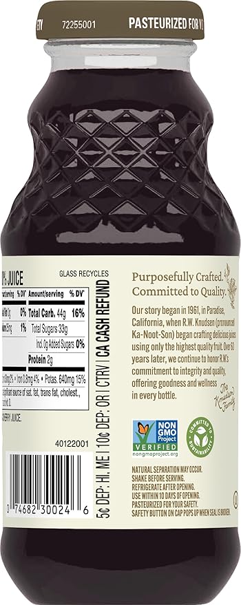 R.W. Knudsen Just Black Cherry Juice 8 fl oz (12 Pack)