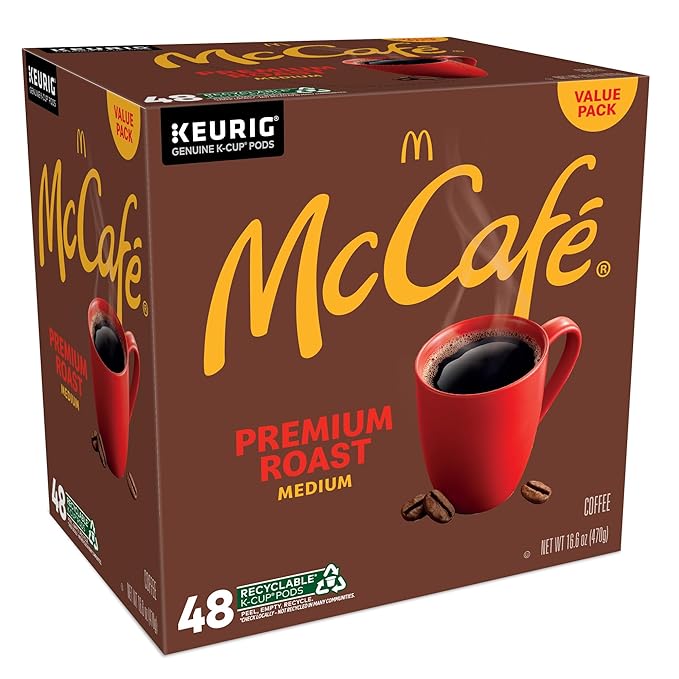 McCafé Premium Roast Keurig Single Serve K-Cup Pods Medium Roast Coffee Pods 48 Count