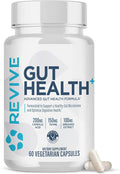 Revive MD Gut Health Supplements for Men &amp Women - Daily Gut Repair &amp Digestive Health Support Formula with Thyme Oregano &amp Milk Thistle - Vegan-Friendly Gluten-Free (60 Capsules 30 Ser