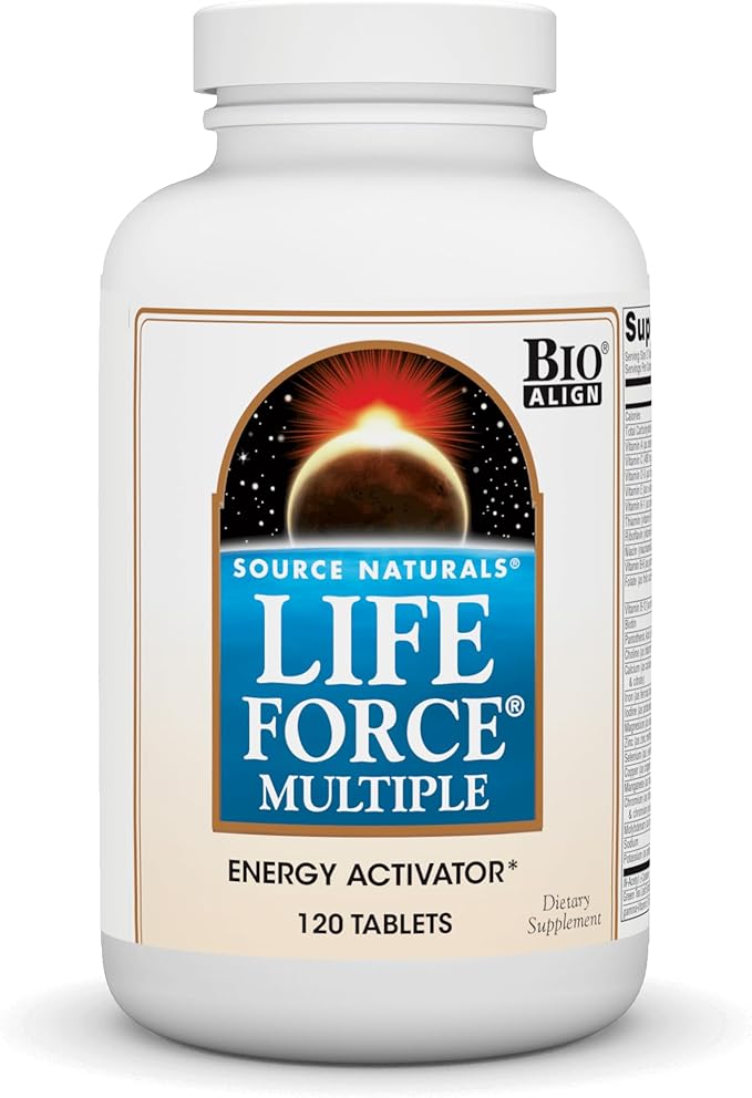 Source Naturals Life Force Multiple Daily Multivitamin High Potency Essential Vitamins Minerals Antioxidants &amp Nutrients - Energy &amp Immune Boost - 120 Tablets