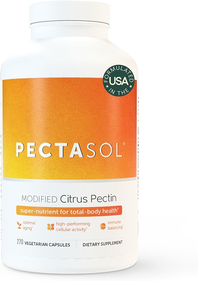 PectaSol Modified Citrus Pectin – 270 Capsules – Total-Body Health Supplement to Support the Heart Immune System Inflammation Response &amp Healthy Aging + Maintain Healthy Galectin-3 Levels