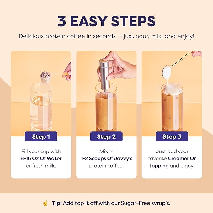 Brownie Batter Protein Iced Coffee - Premium Whey Protein &amp Instant Iced Coffees - 100% Natural Cold Brew - Zero Artificial Flavors &amp Sweeteners 80 mg Caffeine No Added Sugar 20 Servings