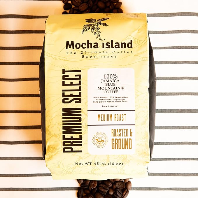 Mocha Island Blue Mountain Coffee (Blue Mountain Coffee Ground 1lb)