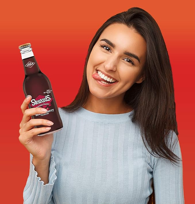 Stewart's Wishniak Black Cherry Soda 12 fl oz (24 Glass Bottles)