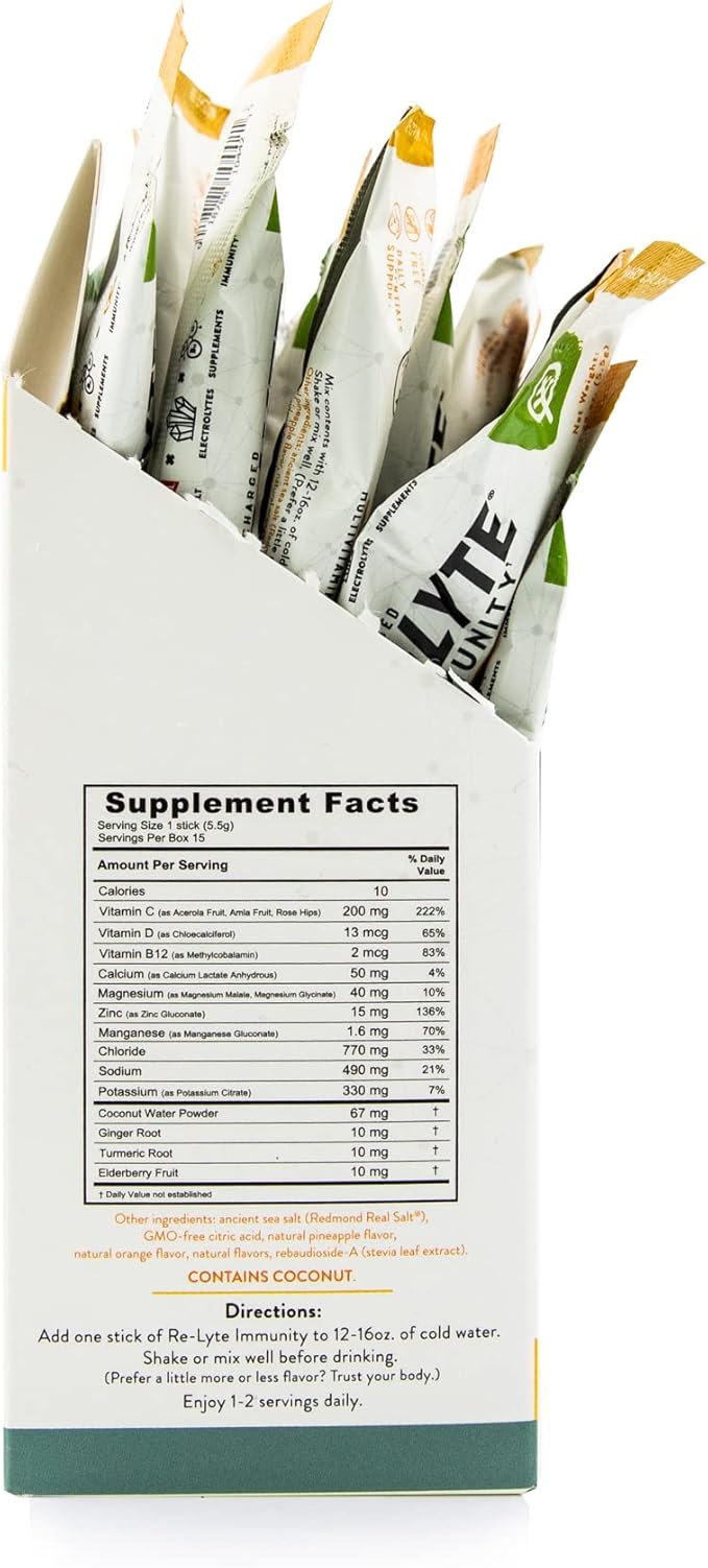 REDMOND Re-Lyte Immunity 15ct Box Bundle (1 Box BlackBerry 1 Box Pineapple Orange)