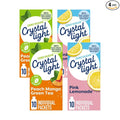 Crystal Light On-The-Go Variety Pack – Peach Mango Green Tea &amp Pink Lemonade Sugar-Free Powdered Drink Mix 10 CT Each (2 ea.Variety Pack)