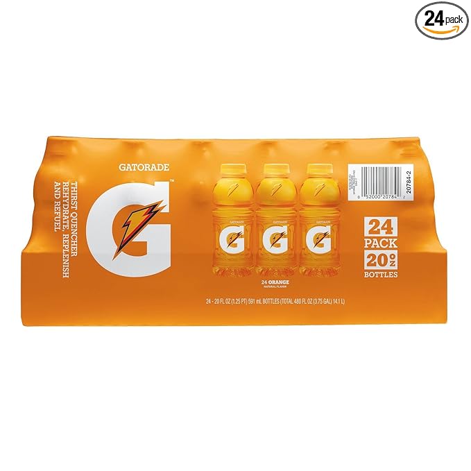 Gatorade Beverage (Pack of 24) 20 Fl Oz 480 Fluid Ounce Orange 480 Fluid Ounce