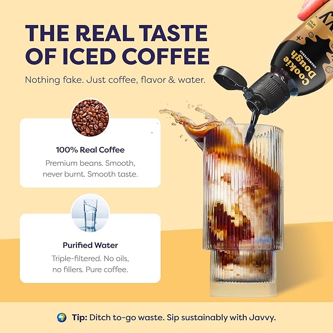 Coffee Concentrate - Limited Release Flavors - Cold Brew Coffee Perfect for Hot or Iced Instant Coffees Hot Drinks Cold Brew Concentrate 35 Servings - Cookie Dough