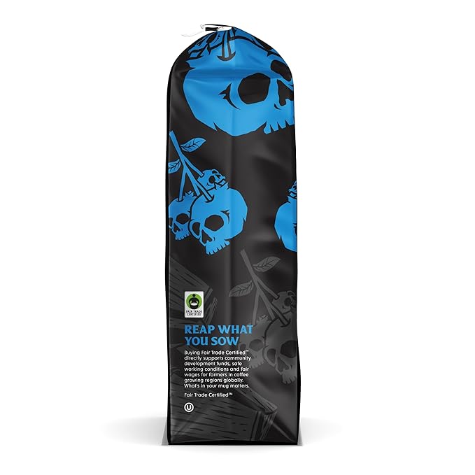 Death Wish Coffee Fair Trade Ground Blueberry Coffee 14 oz (Pack of 2)