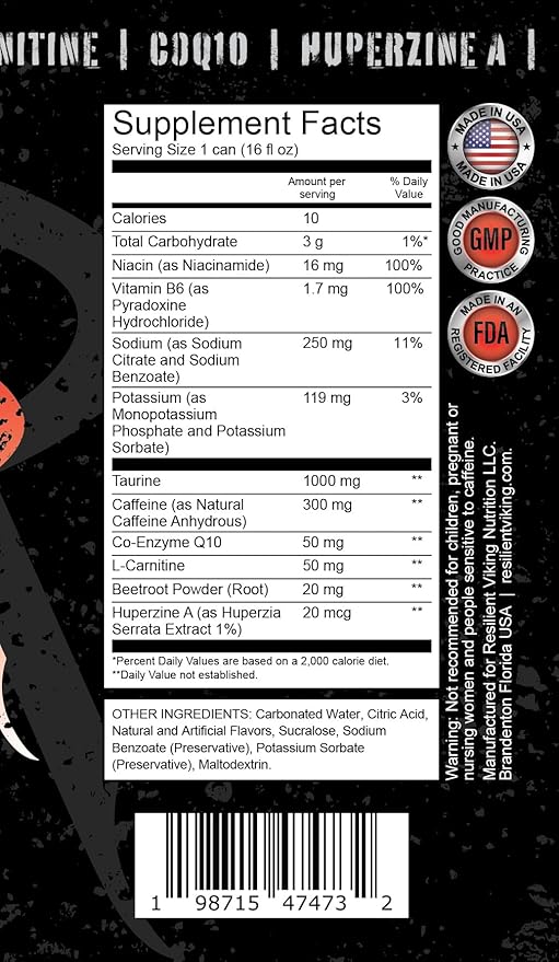 Resilient Viking Energy Drink: White Cherry