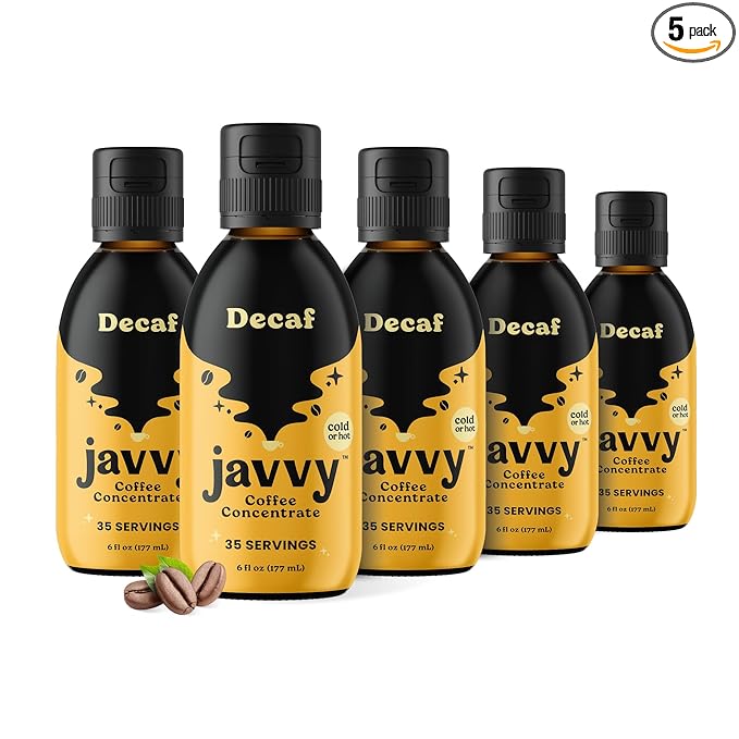 Coffee Concentrate - Cold Brew Coffee Perfect for Hot or Iced Instant Coffees Hot Drinks Cold Brew Concentrate 5 Pack - Original Decaf