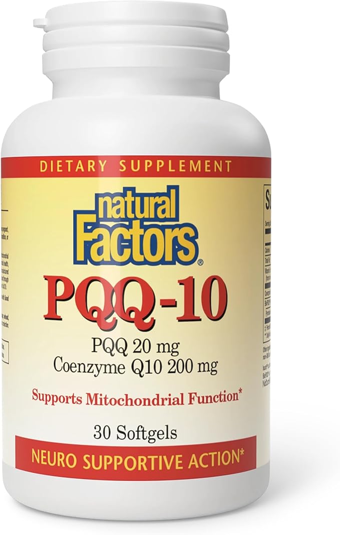 Natural Factors PQQ-10 Supports Energy and Healthy Aging Dietary Supplement 30 softgels (30 servings)
