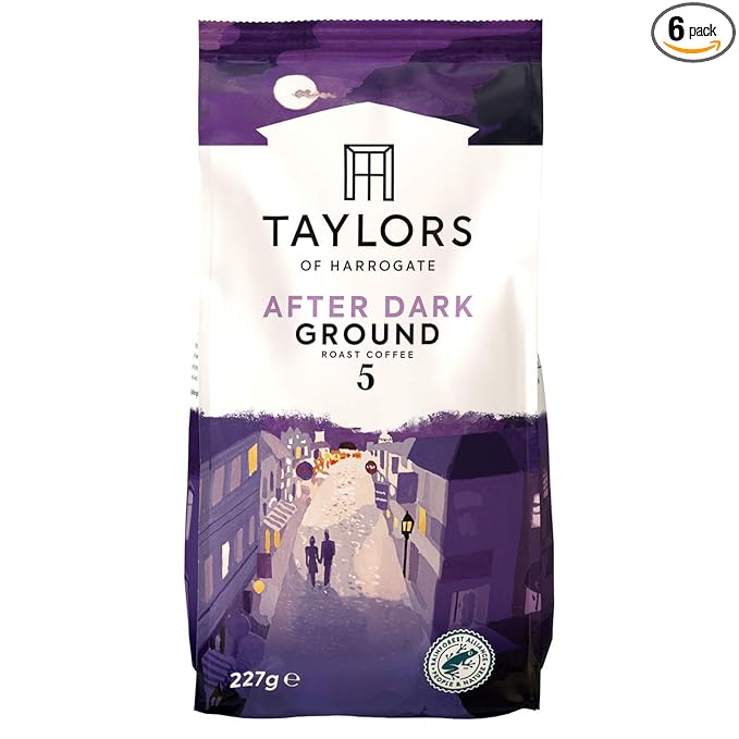 Taylors of Harrogate After Dark Roast &amp Ground Coffee (227g) - Pack of 6