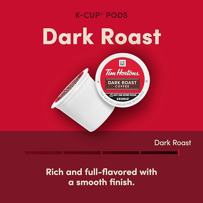 Tim Hortons Dark Roast 100% Arabica Ground Coffee KCUPs 48ct