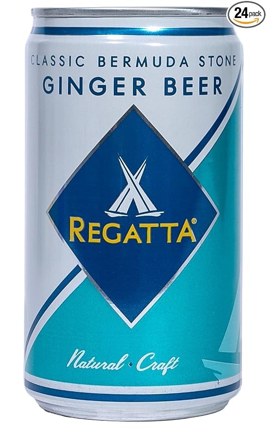 Ginger Beer Regatta Craft Mixers Premium Ginger Beer All-Natural Ingredients Non-GMO 7.5oz Case of 24 Sleek Cans
