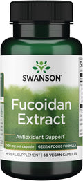 Swanson Maximum Strength Fucoidan Extract Immune Support Supplement for Adults Seeking Natural Immune Defense from Brown Seaweed - 500 mg (60 Vegan Capsules)