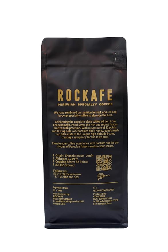 Rockafe Black - 8.8 oz Bag of Exquisite Peruvian Specialty Coffee - By Iky Store (Red and yellow Catuai) (3)