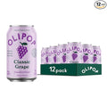 OLIPOP Prebiotic Soda Pop Classic Grape Pantry Pack Packed with Prebiotics Fiber and Botanicals Gluten Free GMO Free 12oz (12-Cans)
